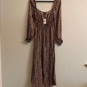 Long Sleeve Cheetah Dress
